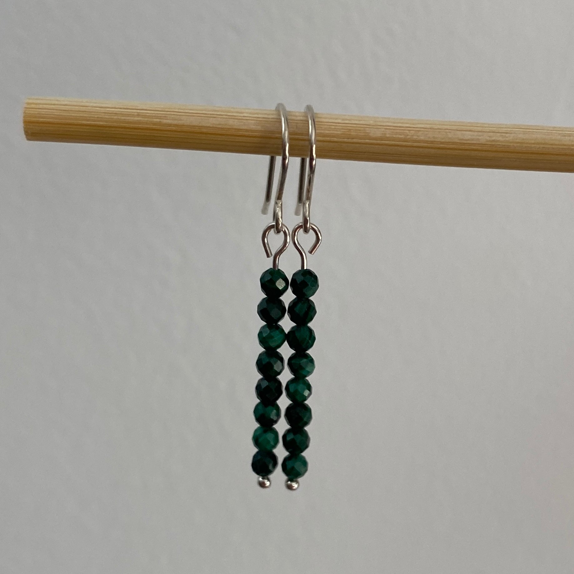 Sterling Silver Malachite Earrings - Empaness