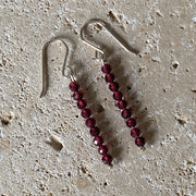 Sterling Silver Red Garnet Earrings - Empaness