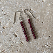 Sterling Silver Red Garnet Earrings - Empaness