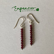 Sterling Silver Red Garnet Earrings - Empaness