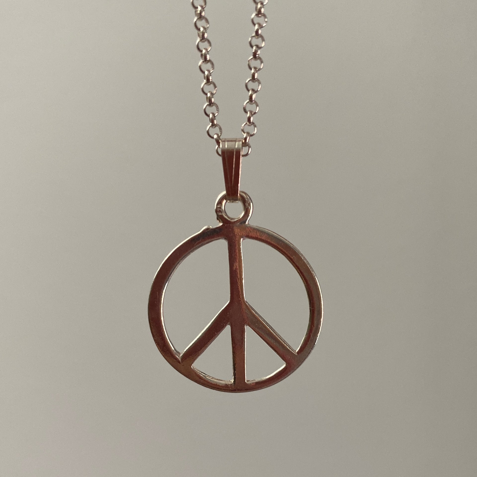 Sterling Silver Peace Charm Necklace - Empaness