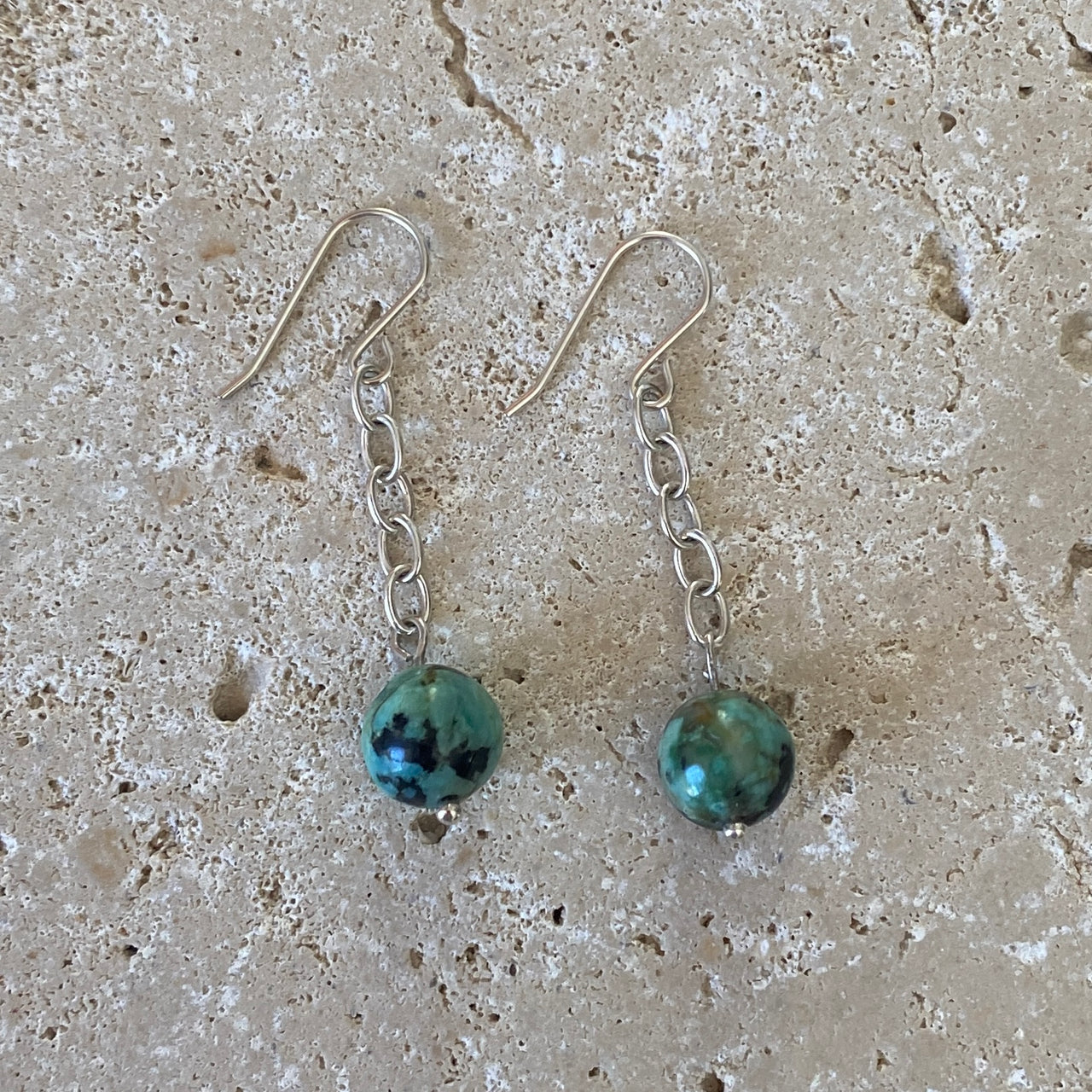 Sterling Silver African Turquoise Earrings - Empaness