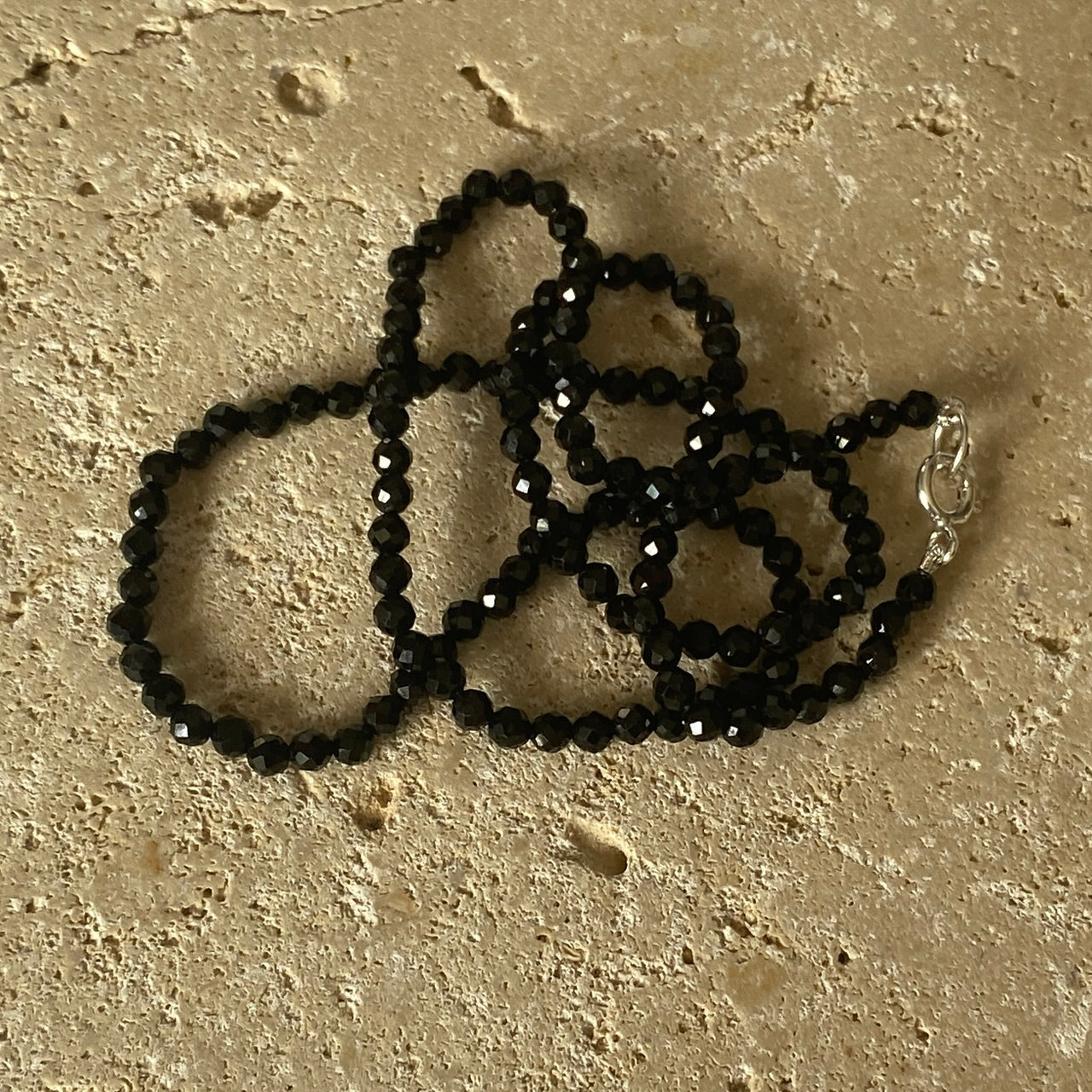 Black Tourmaline Sterling Silver Necklace