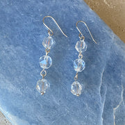 Faceted Clear Quartz Sterling Silver Earrings - Empaness