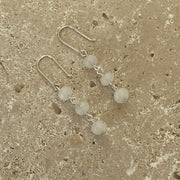 White Moonstone Sterling Silver Earrings - Empaness