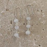 White Moonstone Sterling Silver Earrings - Empaness