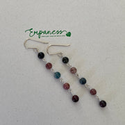 Sterling Silver Mixed Coloured Tourmaline Earrings - Empaness