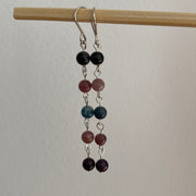 Sterling Silver Mixed Coloured Tourmaline Earrings - Empaness