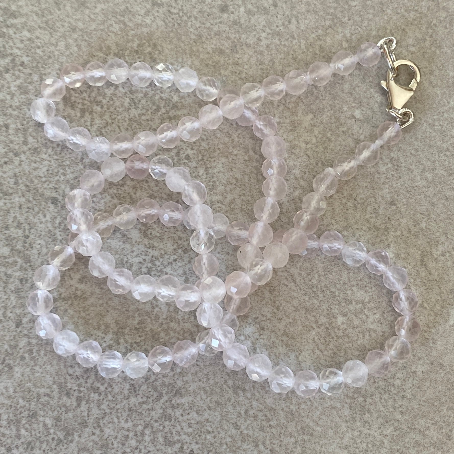 Madagascar Rose Quartz Sterling Silver Necklace - Empaness