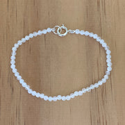 Sterling Silver Natural Rainbow Moonstone Bracelet - Empaness