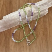 Peridot, Amethyst & Moonstone Sterling Silver Necklace - Empaness