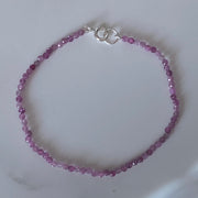 Genuine Natural Star Ruby Sterling Silver Bracelet - Empaness