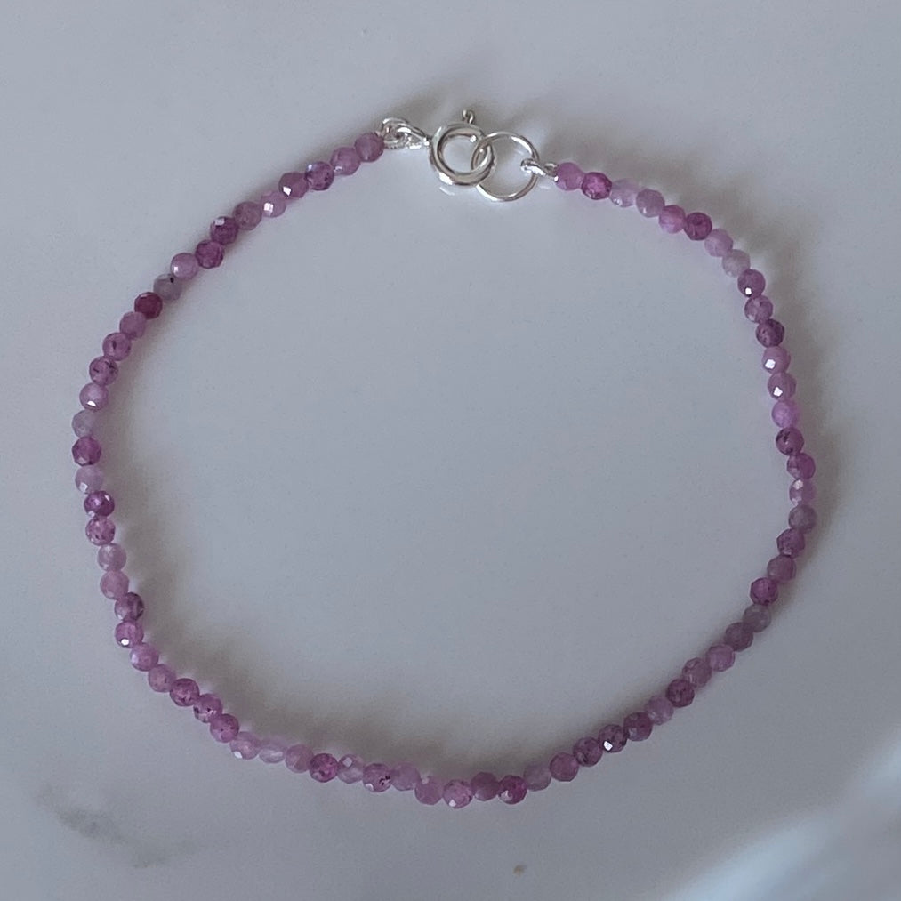 Genuine Natural Star Ruby Sterling Silver Bracelet - Empaness