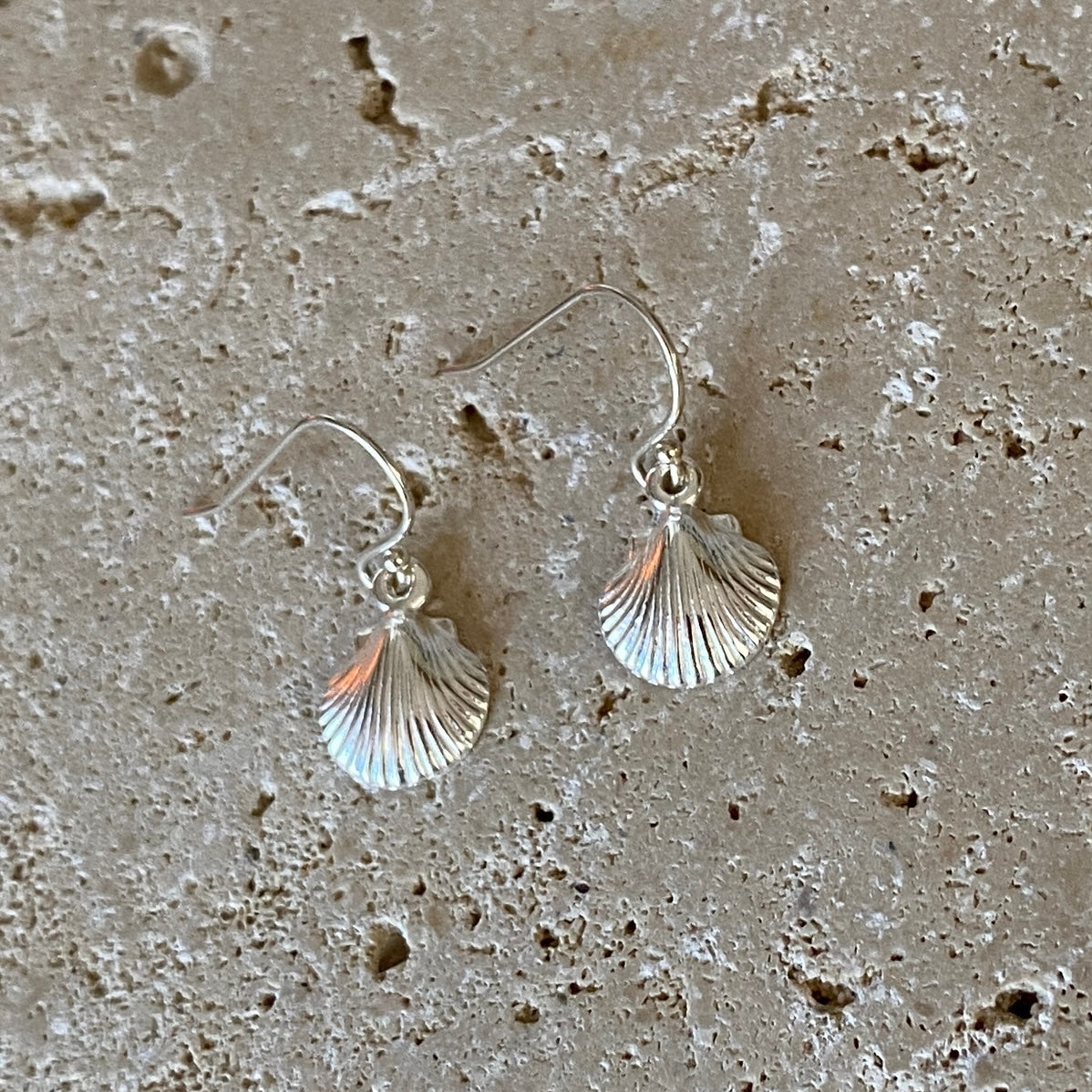 Sterling Silver Shell Charm Earrings - Empaness