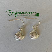 Sterling Silver Shell Charm Earrings - Empaness