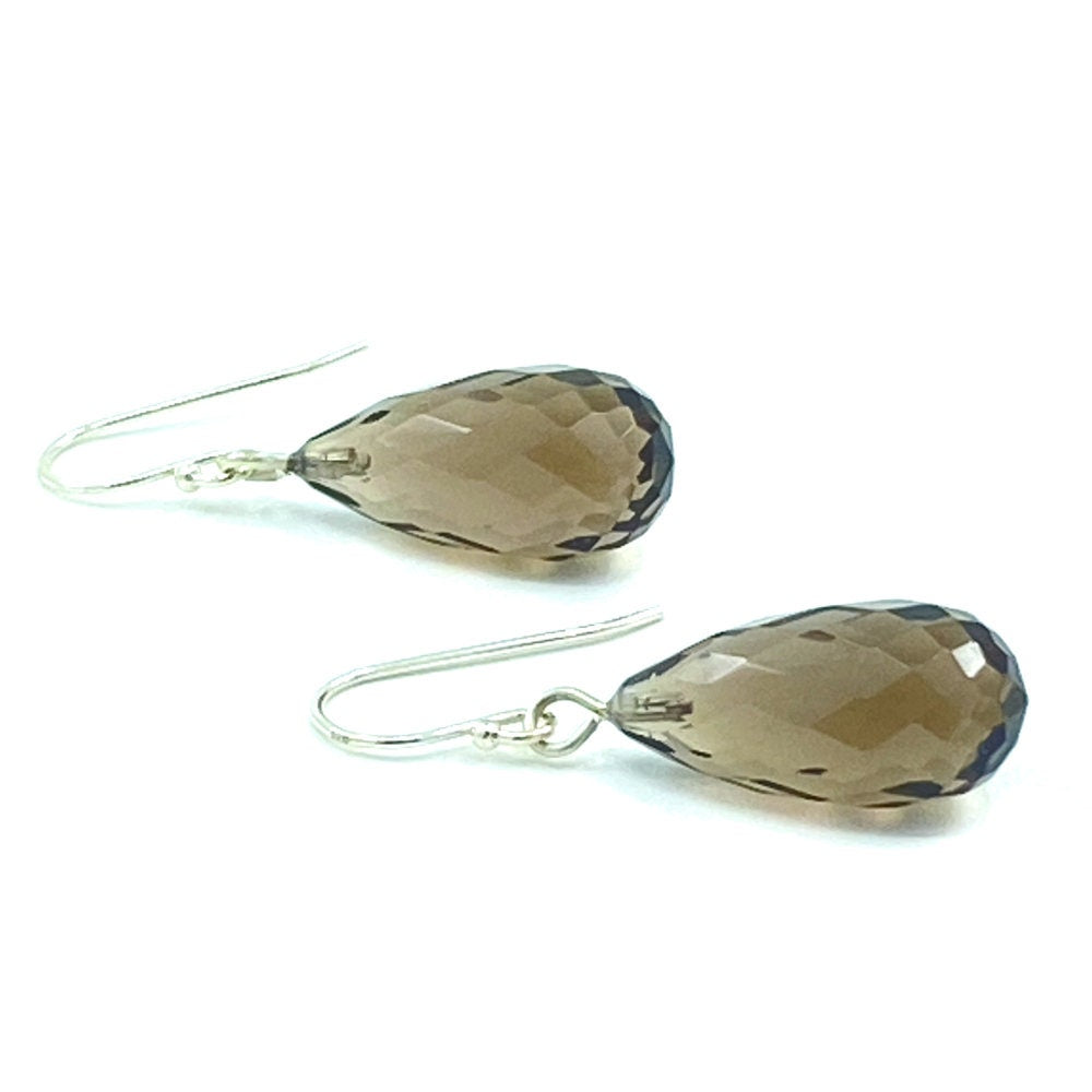 Smokey Quartz Sterling Silver Earrings - Empaness