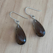 Smokey Quartz Sterling Silver Earrings - Empaness