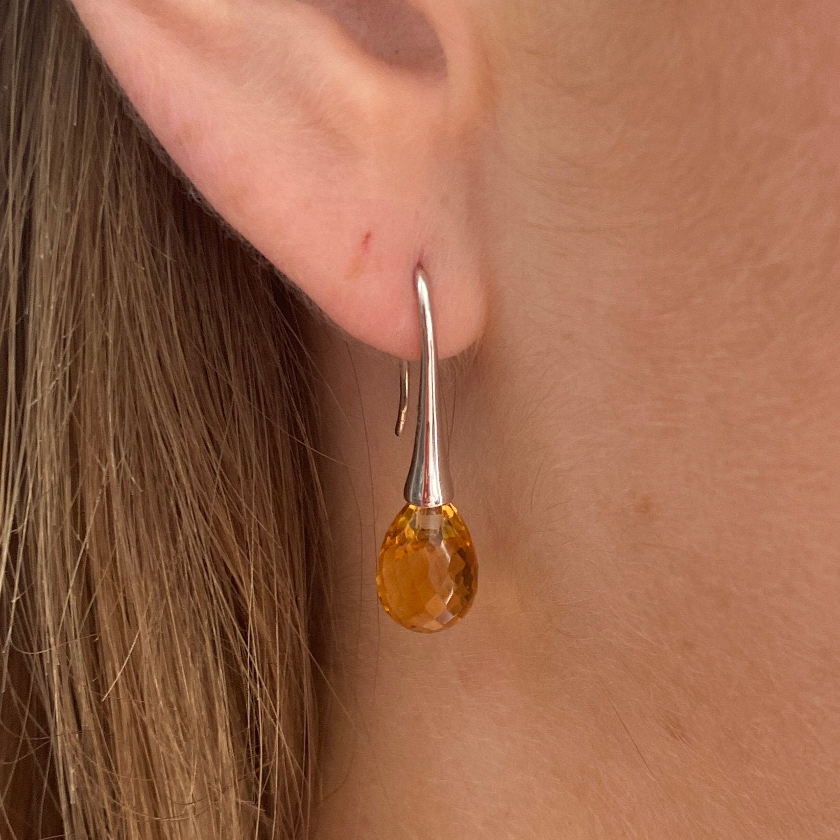 Sterling Silver Citrine Earrings - Empaness