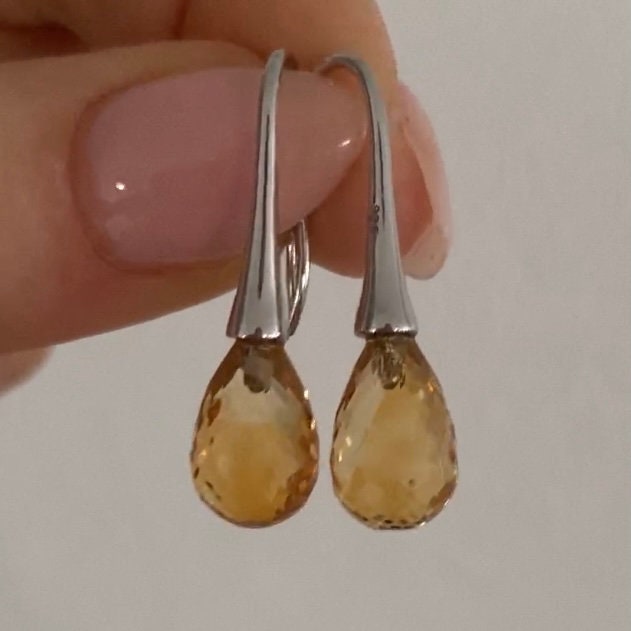 Sterling Silver Citrine Earrings - Empaness