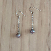 Sterling Silver Cherry Blossom Agate Earrings - Empaness