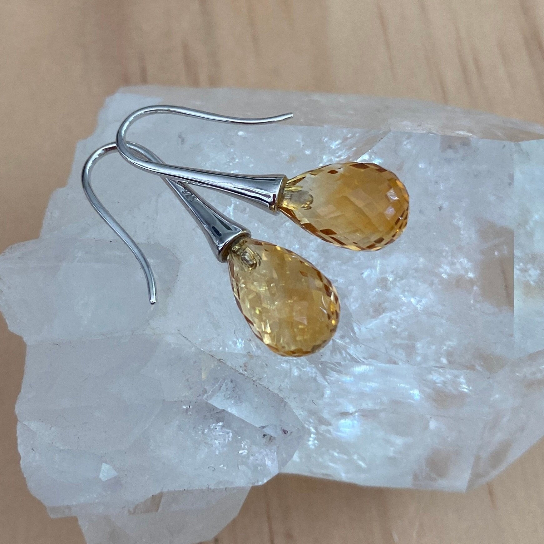 Sterling Silver Citrine Earrings - Empaness