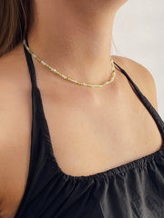 Solid 9 Carat Yellow Gold Peridot & Moonstone Necklace - Empaness
