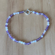 Amethyst & Moonstone Sterling Silver Bracelet - Empaness