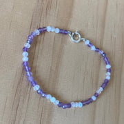 Amethyst & Moonstone Sterling Silver Bracelet - Empaness