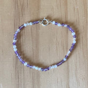 Amethyst & Moonstone Sterling Silver Bracelet - Empaness