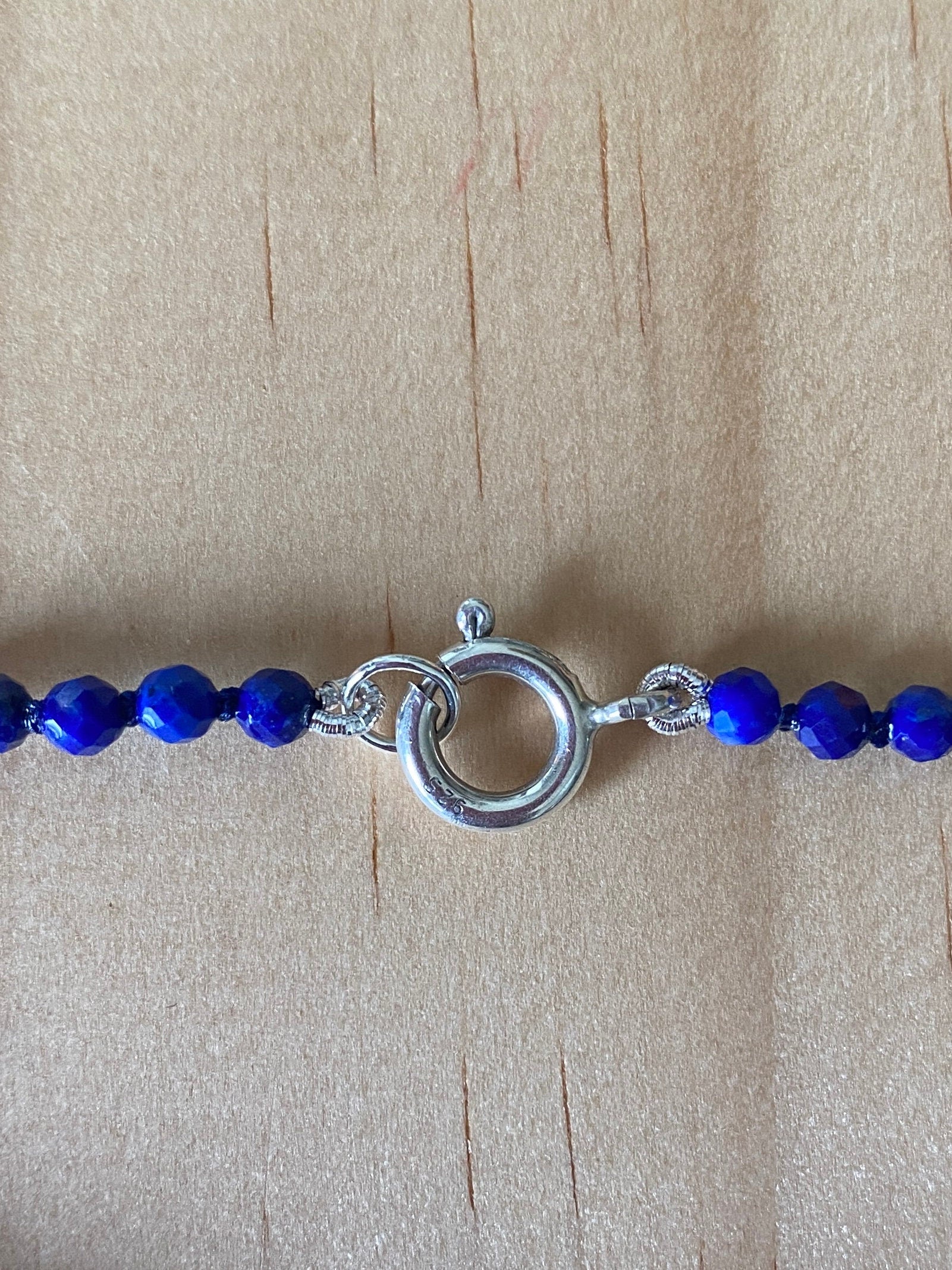 Sterling Silver Lapis Lazuli & Red Garnet Bracelet - Empaness