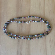 Sterling Silver Multicolour Tourmaline Necklace - Empaness