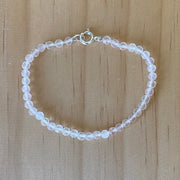 Sterling Silver Madagascar Rose Quartz Bracelet - Empaness