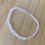 Sterling Silver Madagascar Rose Quartz Bracelet - Empaness