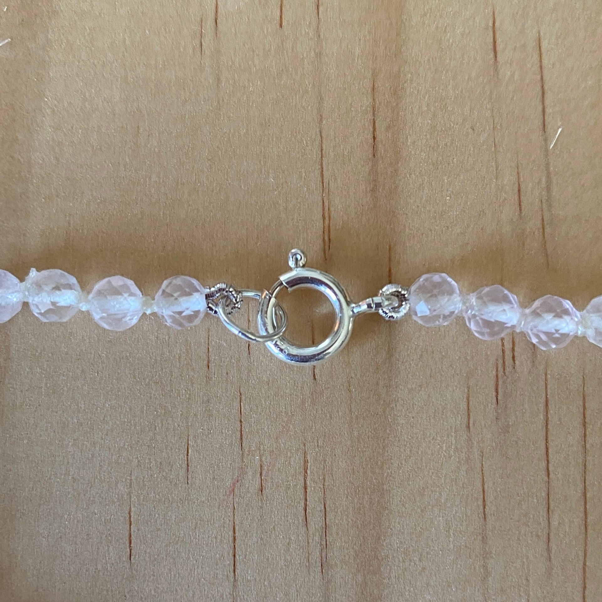 Sterling Silver Madagascar Rose Quartz Bracelet - Empaness